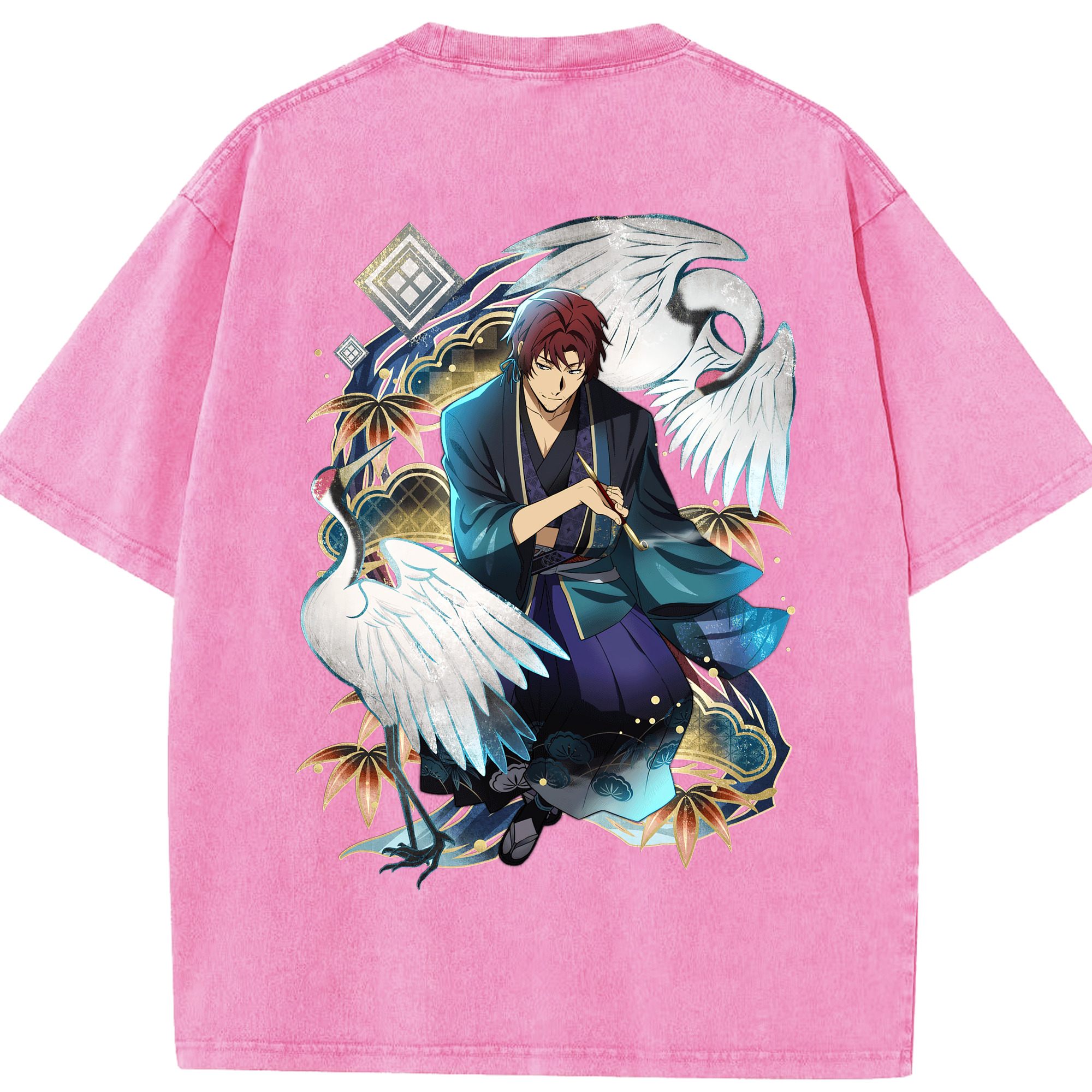 （画像用） 文豪ストレイドッグス Bungo Stray Dogs 綿100% ヴィンテージ風 半袖Tシャツ（背面プリント）